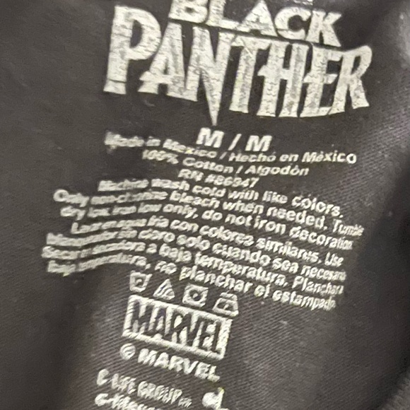 NWOT MED MENS/UNISEX BLACK PANTHER T’CHALLA GRAPHIC TEE - Picture 5 of 6